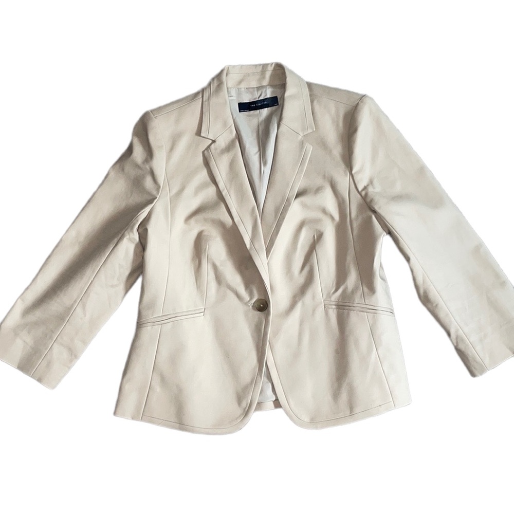 The Limited large suit jacket tan beige womens business blazer